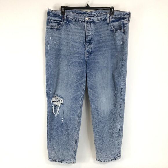 Old Navy Extra High Rise Sky-Hi Straight Jeans Women's Plus Size 24 Button-Fly - Picture 1 of 14